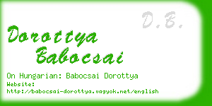 dorottya babocsai business card